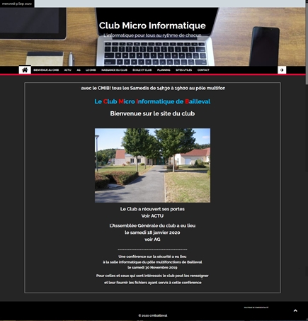 4ème version du site cmibailleval en février 2020
